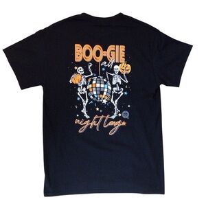 Girlie Girl Originals Halloween T-Shirt Medium Boo-gie All Night Skeleton Disco